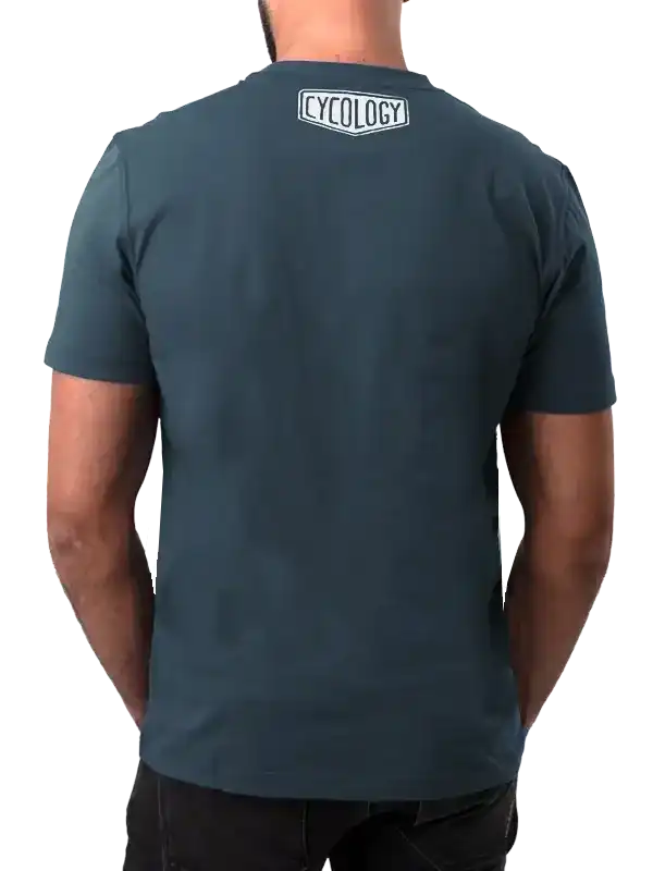 Bike Maths Men's T-shirt Denim Blue - Image 3