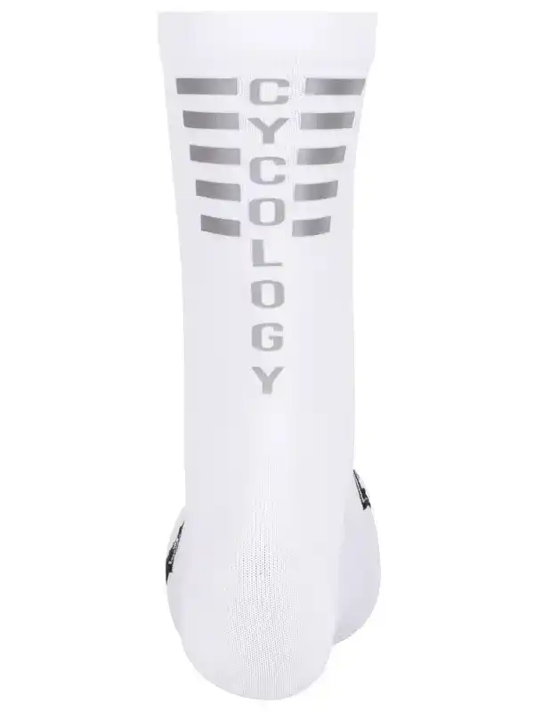 Cycology Reflective Cycling Socks White - 3 Pack - Image 2