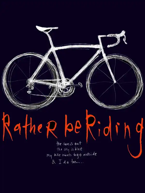 Rather Be Riding Men's T shirt Navy - Image 2