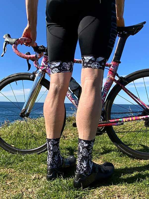 Men's Velo Tattoo Bib Shorts - Image 6