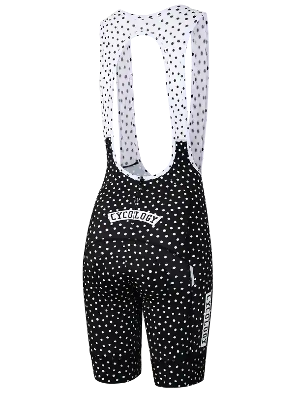 Women's Polka Dot Quick Pee Bib Shorts - Image 2